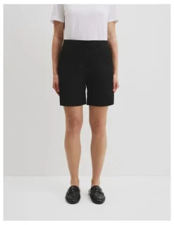 Country Road Australian Cotton Twill Walk Short in Black