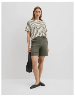 Country Road Australian Cotton Twill Walk Short in Khaki