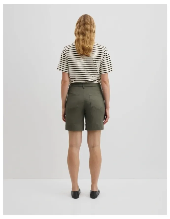 Country Road Australian Cotton Twill Walk Short in Khaki