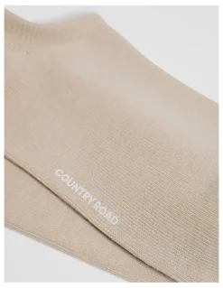 Country Road Australian Cotton Blend Sneaker Sock in Pebble