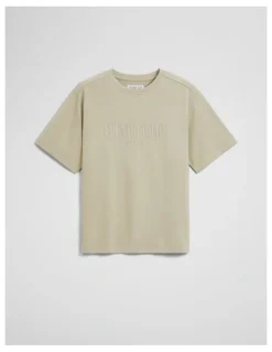 Country Road Australian Cotton Cr T-shirt in Dusty Sage