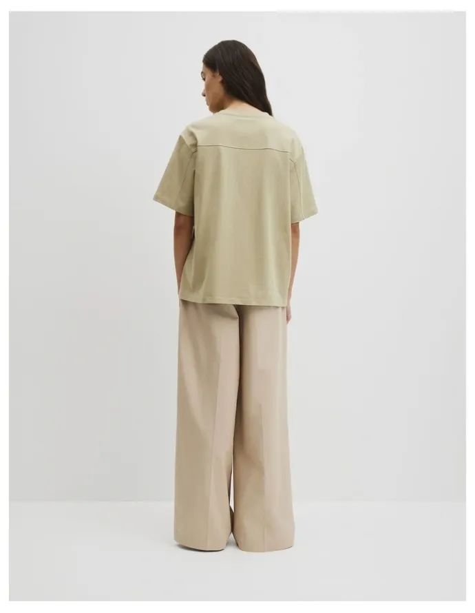 Country Road Australian Cotton Cr T-shirt in Dusty Sage