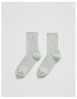 Country Road Australian Cotton Blend Country Road Metallic Sock in Seafoam