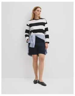 Country Road Australian Cotton Twill Walk Short in Ink