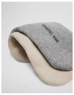 Country Road Australian Cotton Blend Cushion Sock Pack of 3 in Pebble