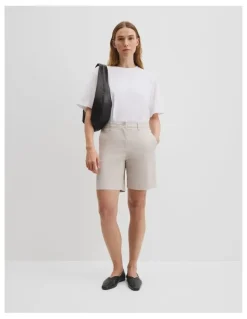 Country Road Australian Cotton Twill Walk Short in Stone