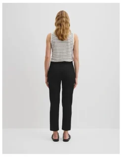 Country Road Australian Cotton Twill Walk Pant in Black