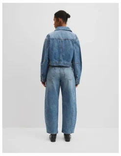 Country Road Classic Denim Jacket in Aged Mid Wash