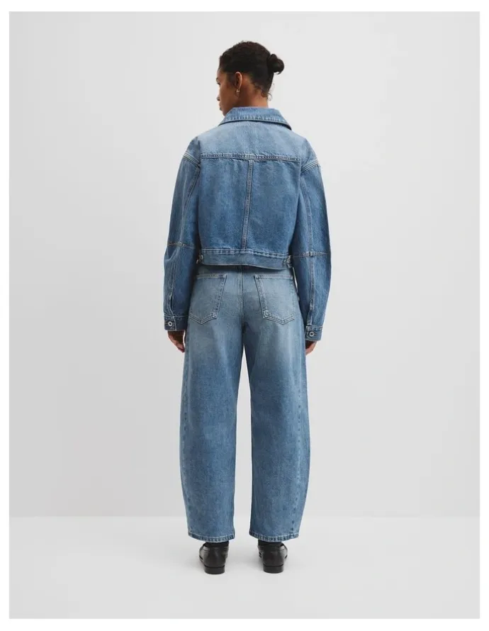 Country Road Classic Denim Jacket in Aged Mid Wash