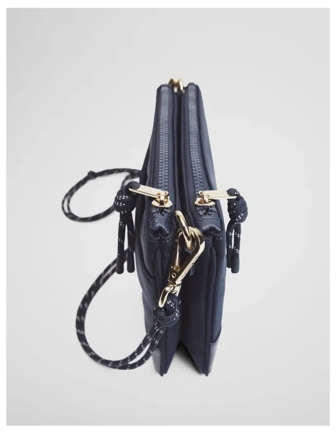 Country Road Cord Strap Crossbody in Navy