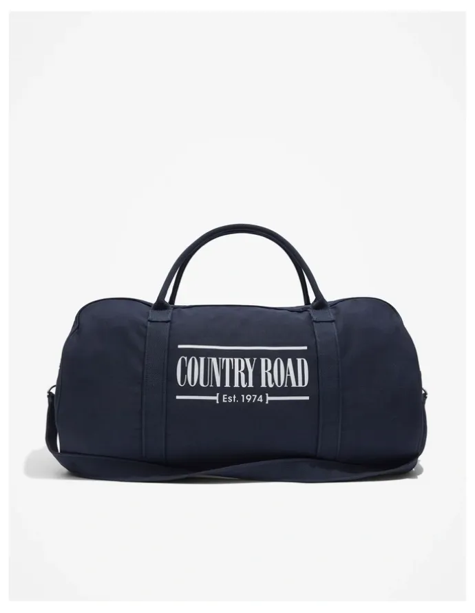 Country Road Cotton Heritage Zip Canvas Tote in Navy
