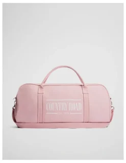 Country Road Cotton Heritage Zip Canvas Tote in Floss Pink