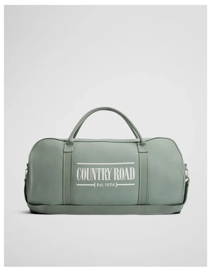 Country Road Cotton Heritage Zip Canvas Tote in Bay Green