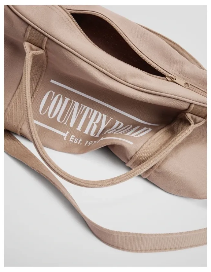 Country Road Cotton Heritage Zip Canvas Tote in Buff