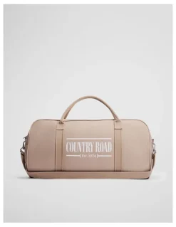 Country Road Cotton Heritage Zip Canvas Tote in Buff