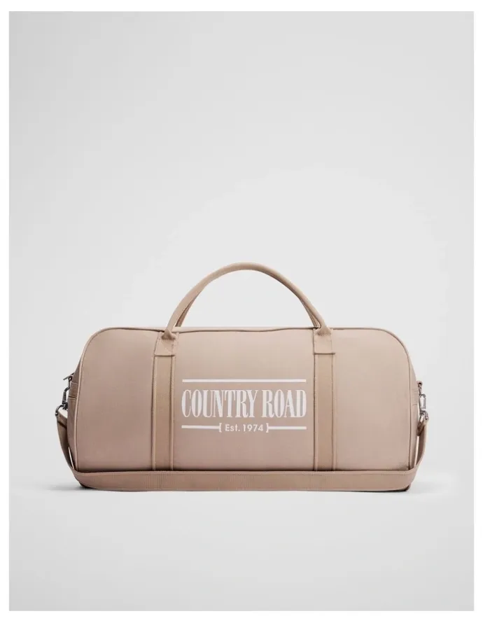 Country Road Cotton Heritage Zip Canvas Tote in Buff