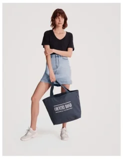 Country Road Cotton Printed Heritage Shopper in Chambray