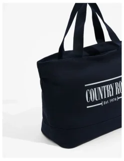 Country Road Cotton Printed Heritage Shopper in Navy