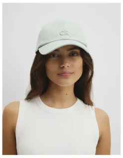 Country Road CR Logo Cap in Mineral Green