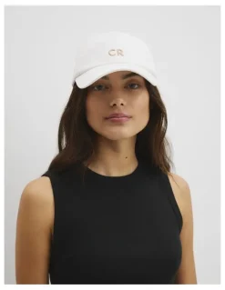 Country Road Cr Logo Cap in Ecru