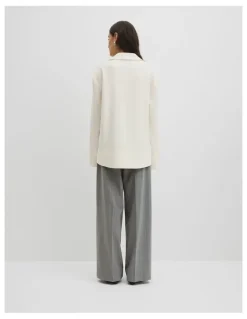 Country Road Crepe Rugby Shirt in Blanc