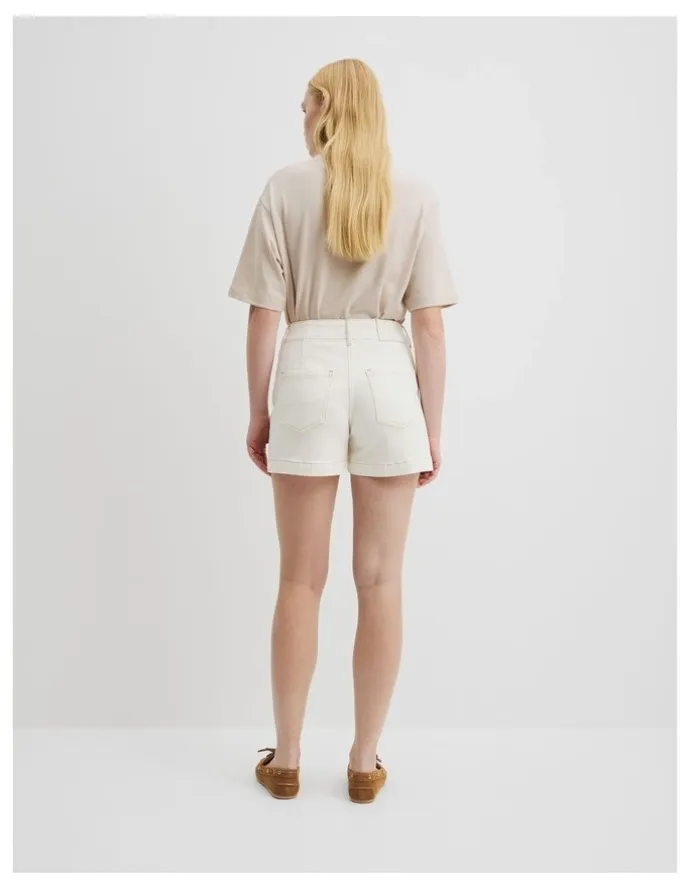 Country Road Denim A-line Short in White