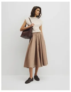 Country Road Extend Shoulder Top in Almond