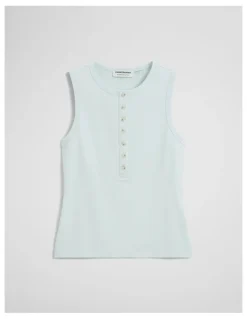 Country Road Henley Tank in Light Turquoise