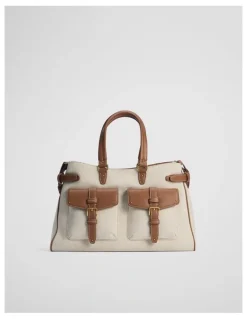 Country Road Large Stud Detail Bag in Tan
