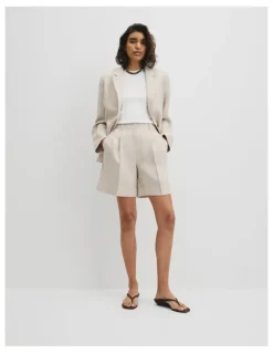 Country Road Longline Linen Short in Bisque