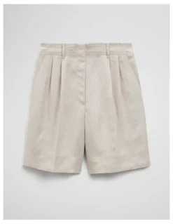 Country Road Longline Linen Short in Bisque