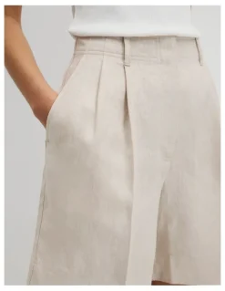 Country Road Longline Linen Short in Bisque