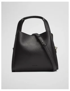 Country Road Middle Zip Crossbody Bag in Black