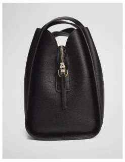 Country Road Middle Zip Crossbody Bag in Black