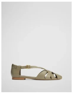 Country Road Mila Flat in Light Sage