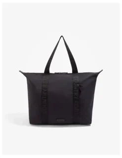 Country Road Nylon Soft Zip Tote in Black