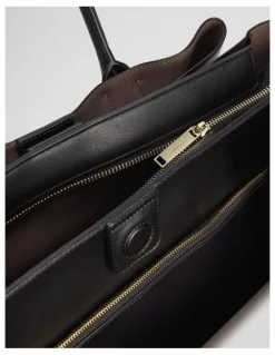 Country Road Panelled Work Tote in Black