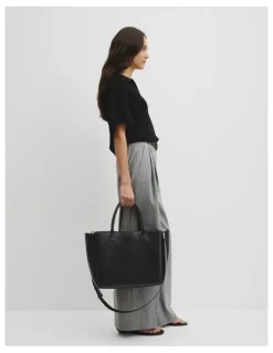 Country Road Panelled Work Tote in Black