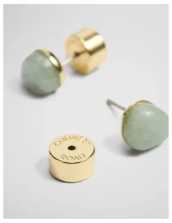 Country Road Pia Mini Stud Earring in Sage