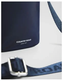 Country Road Recycled Polyester Drink Bottle Crossbody Bag in Navy