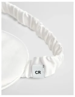 Country Road Silk Eye Mask in Snow