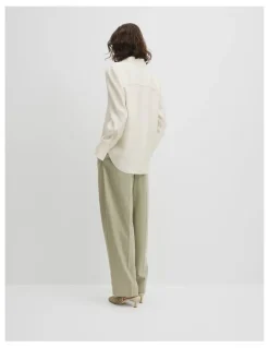 Country Road Silk Shirt in Antique White