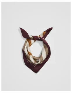 Country Road Silk Stripe Scarf in Birch