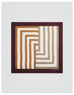 Country Road Silk Stripe Scarf in Birch