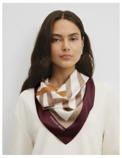 Country Road Silk Stripe Scarf in Birch