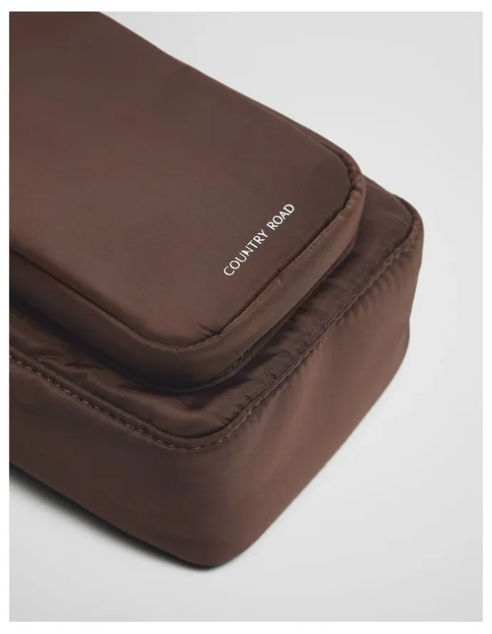 Country Road Soft Pouch Crossbody in Mocha