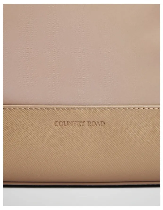Country Road Soft Top Zip Crossbody in Light Sand