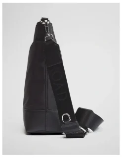 Country Road Soft Top Zip Crossbody in Black