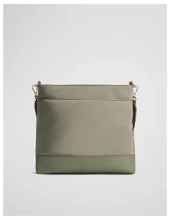 Country Road Soft Top Zip Crossbody Bag in Light Sage