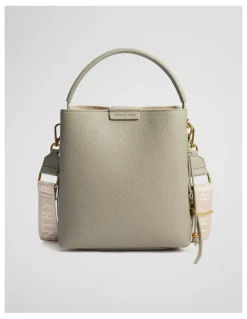Country Road Spliced Bucket Bag in Light Sage